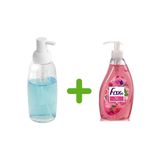 Bosphorus Beyaz Cam Sıvı Sabunluk ve 400 ml Gül Kokulu Sıvı Sabun
