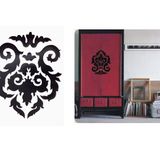 Bosphorus Duvar Süsü (Sticker) Siyah Çiçekli Şeffaf Filmli Pvc