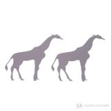 Bosphorus Giraffe Aynalı 20x14.8 cm 2 Adet Duvar Stickerı