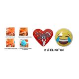 Bosphorus GÜLEN EMOJİ KIRMIZI GEYİK CEP SOBASI,EL ISITICI,İKİ ADET SICAK SU TORBASI PVC9cm