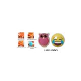Bosphorus Gülen Emoji Pembe Baykuş Cep Sobası,el Isıtıcı,2 Adet Sıcak Su Torbası Pvc 9cm