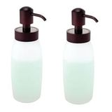 Bosphorus Homi BANYO SETİ SIVI SABUNLUK 2 ADET CAM BUZ DESENLİ 6X6X20CM 300ML