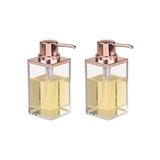 Bosphorus Homi BANYO SETİ SIVI SABUNLUK 2 ADET MODERN ALTIN BAKIR TASARIMLI 6X6X15CM 400ML