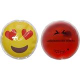 Bosphorus Kalp Emoji Kırmızı Ceylan Cep Sobası,el Isıtıcı,2 Adet Sıcak Su Torbası Pvc 9cm