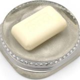Bosphorus SABUNLUK KRİSTAL TAŞLI GÜMÜŞ POLİRESİN 12X12X2CM