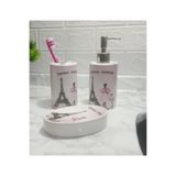 Bosphorus SERAMİK 3 LÜ BANYO SETİ EYFEL KULESİ MODEL 20X20X10CM