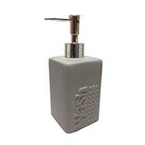 Bosphorus Seramik Sıvı Sabunluk Gri 7x7x17 Cm 300 Ml 968168-001b
