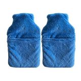 Bosphorus SICAK SU TORBASI 2 ADET,CEPLİ MAVİ PELUŞ TERMOFOR 32,5x17,5cm 1500 ML