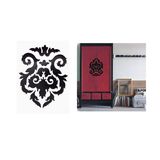 Bosphorus XFG030 Siyah Çiçekli Şeffaf Filmli Pvc 33x48 cm Duvar Stickerı