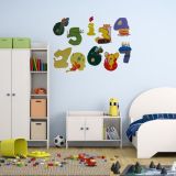 Bosphorus XFG062 Renkli Rakamlı Pvc 33x48 cm Duvar Stickerı