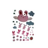 Bosphorus XFG112 Tavşan Desenli Pvc 50x70 cm Duvar Stickerı