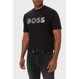 Boss % 100 Pamuk Regular Fit Bisiklet Yaka T Shirt Erkek T Shirt 50565630 001 - Siyah