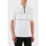 Boss % 100 Pamuk Regular Fit Yarım Fermuarlı Polo Yaka T Shirt Erkek Polo Yaka T Shirt 50505542 100 - XS - Beyaz