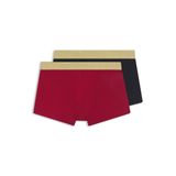 BOSS 2'li Paket Erkek İç Çamaşırı Külot Boxer Şort Altın Mono G, Açık Kırmızı, XL