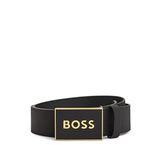 Boss 50471333 İtalyan Bağlantı Tokalı Siyah Erkek Kemer