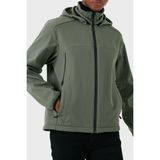 Boss 50515100 056 Haki Regular Fit Çıkarılabilir Kapüşonlu Soft Shel Erkek Mont