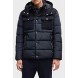 Boss 50524358 404 - Lacivert Regular Fit Su Itici Çıkarılabilir Kapüşonlu Erkek Mont