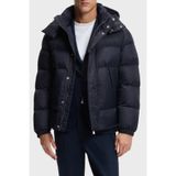 Boss 50548727 404 Kapitoneli Regular Fit Lacivert Çıkarılabilir Kapüşonlu Su İtici Şişme Erkek Mont