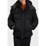 Boss 50551599 001 Kapitoneli Regular Fit Siyah Çıkarılabilir Kapüşonlu Şişme Erkek Mont
