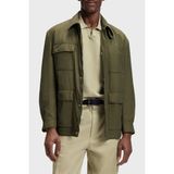 Boss 50564626 347 - Haki Su Itici Kareli Astarlı Relaxed Fit Mont Erkek Mont