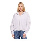 BOSS Açık Gri Kapüşon Oversize Melanj Sweatshirt, L, 5003362083, Açık Gri, kadın