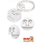 Boss And Muse 2'li Telefon Standlı Çoklu Grup Priz, 1xusb 1xtype-C Girişli, 1.5 mt Kablolu, 3680W 16A