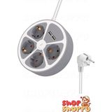 Boss And Muse 4'lü 2xUsb'li Çoklu Grup Priz 1.5 mt Kablo Anahtarlı Priz 3680 Watt 16 Amper