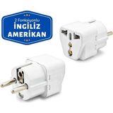 Boss And Muse 6 Adet İngiliz ve Amerikan Fişi Dönüştürücü Priz Adaptör 715999