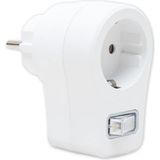 Boss And Muse Özel Tekli Beyaz Plastik Akım Korumalı Anahtarlı Priz 10 Amper 2510 Watt