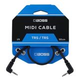 BOSS BCC-1-3535 – 30 cm – Yer tasarrufu sağlayan 3,5 mm TRS-MIDI kablosu – yüksek kaliteli bağlantı pedalları