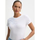 Boss Beyaz Kadın Oversize Logo Baskılı T-Shirt 50538826 - M