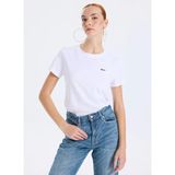 Boss Beyaz Kadın Standart T-Shirt 50554015 - XS