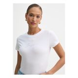 BOSS Bisiklet Yaka Beyaz Kadın T-Shirt 50538826