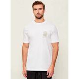 Boss Bisiklet Yaka Desenli Beyaz Erkek T-Shirt Te_structure - XL
