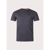 Boss Bisiklet Yaka Desenli Koyu Gri Erkek T-Shirt Tales