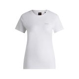 Boss Bisiklet Yaka Düz Ekru Kadın T-Shirt 50536628