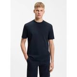 Boss Bisiklet Yaka Lacivert Erkek T-Shirt TE_INTERLOCK_50554790