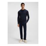 BOSS Bisiklet Yaka Regular Fit Lacivert Erkek Kazak Asac_C