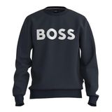 BOSS Bisiklet Yaka Sweatshirt Mavi, L, 972959, lacivert, erkek