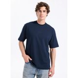 BOSS Bisiklet Yaka T-Shirt Te_Aviator, S, 5003324506, Lacivert, Erkek