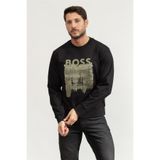 BOSS C-Soleri Bisiklet Yaka Sweatshirt Siyah, XL, 50543914, SİYAH, erkek