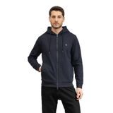 BOSS C-Spence 01 Erkek Kapüşonlu Fermuarlı Sweatshirt, Lacivert, XL