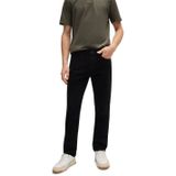 BOSS Delaware BO siyah dar kesim erkek kot pantolon, rahat streç denim, Black3, 33W / 32L