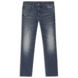 BOSS Delaware siyah mavi dar kesim kot pantolon, rahat streç denim, Navy410, 32W / 32L