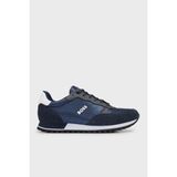 Boss Deri Logolu Sneaker Ayakkabı Erkek Ayakkabı 50498133 401 - Lacivert