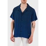 Boss Desenli Regular Fit Kısa Kollu Gömlek Erkek Gömlek 50535793 413 - Lacivert