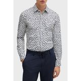 Boss Desenli Streç Slim Fit Gömlek Erkek Gömlek 50513613 255 - Bej