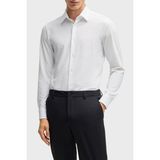 Boss Dokulu Slim Fit Uzun Kollu Gömlek Erkek Gömlek 50539858 100 - Beyaz - 44