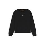 BOSS Ekru Bisiklet Oversize Logo Baskılı Sweatshirt, L, 5003362113, Siyah, kadın