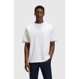 Boss Erkek %100 Pamuk Rahat Kalıp Yuvarlak Yakalı Kısa Kollu Beyaz T-Shirt 50548012-100 - XL